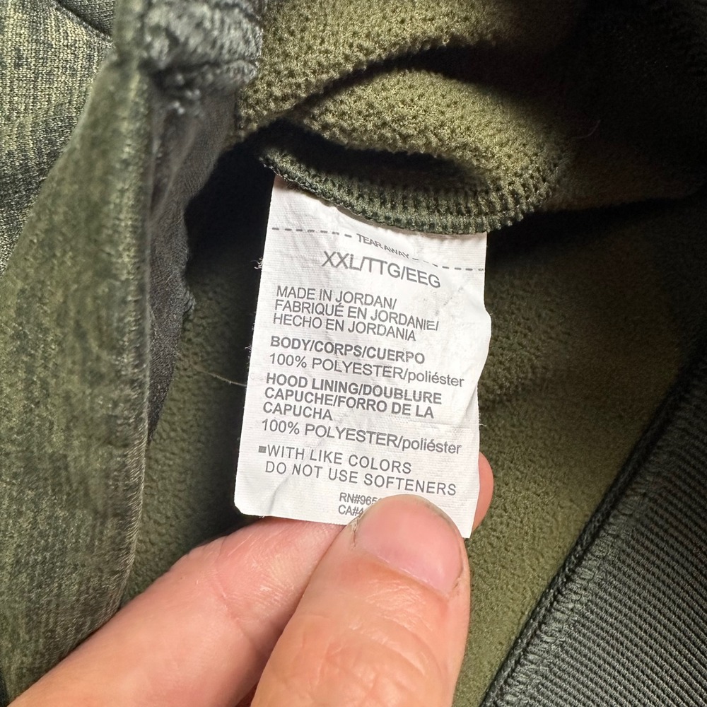 Under Armour ColdGear Hoodie Mens XXL Green Heathered Pullover Sweatshirt Loose - Picture 9 of 15